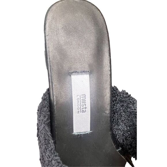 Miista Carissa French Terry Clear Heel Sandals in Black NWB Size 40 - Picture 7 of 10